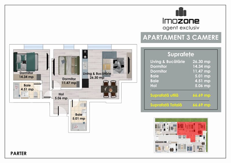 Metrou Pacii, 3 Camere, Bloc Nou, Comision 0%